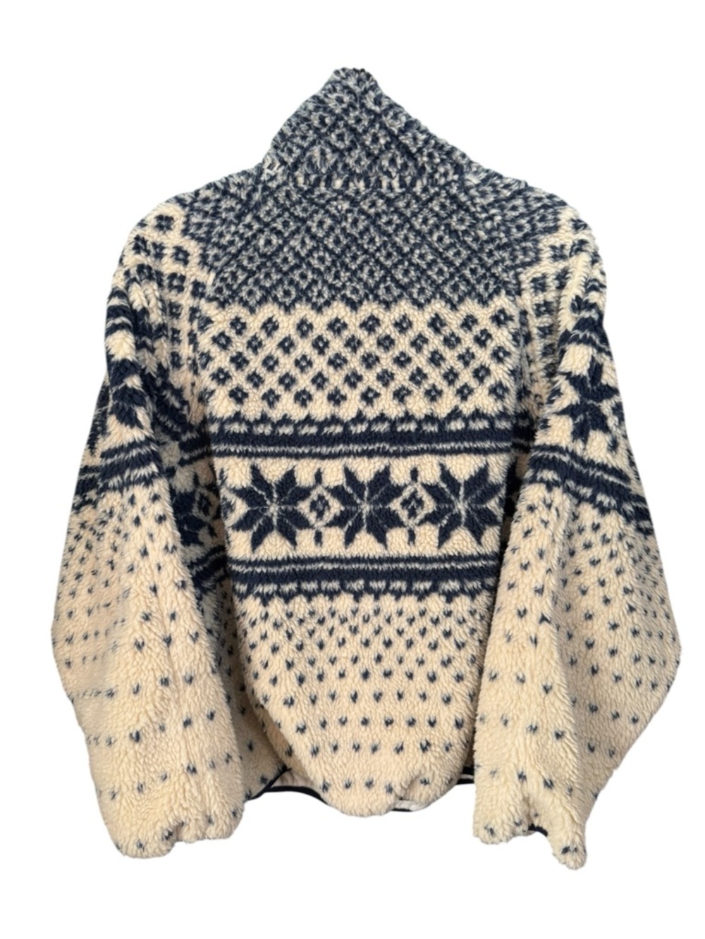 RUMORED Women’s Sun Valley Sherpa Color: Snowflake Size S/M Quarter Zip jacket - Picture 9 of 11